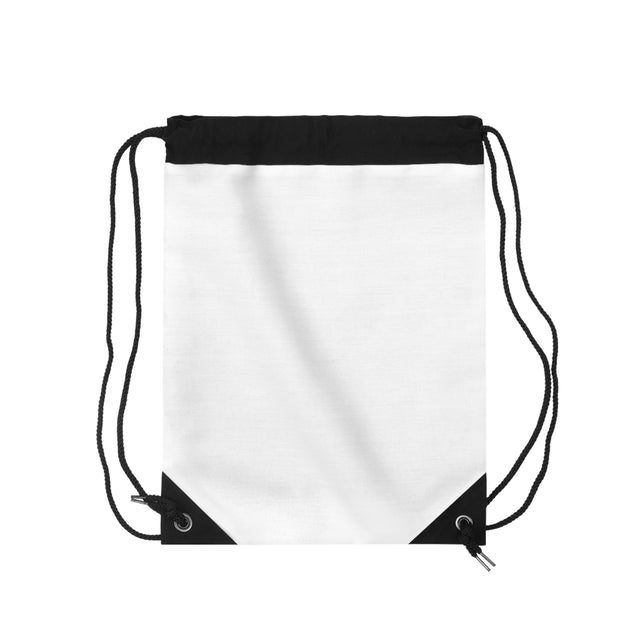 Mercy Motion Gym Drawstring Bag | Inverted typographic emblem