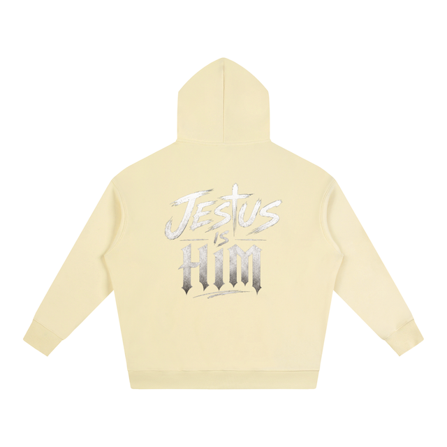 Mercy Motion Oversize “Jesus is Him” Fleeced Hoodie