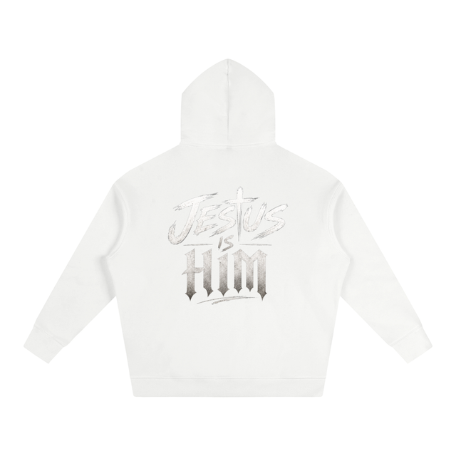Mercy Motion Oversize “Jesus is Him” Fleeced Hoodie